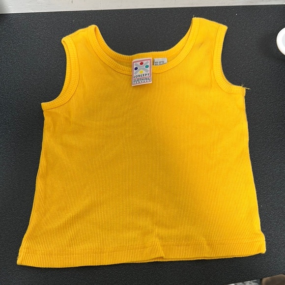 Kids Yellow Tank Top 1990’s Concept Clothing - Picture 1 of 2